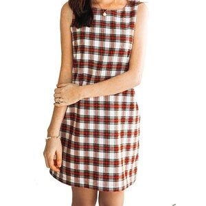 Kiel James Patrick Deck The Halls Stewart Plaid Mini Dress Extra Small XS